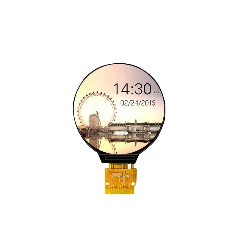 Kör alakú IPS TFT kijelző 1,28 hüvelykes 240x240 kerek LCD kijelző